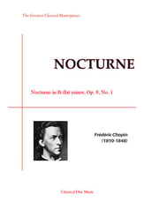 Nocturne in B-flat minor, Op. 9, No. 1 piano sheet music cover